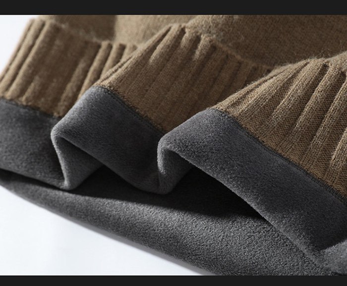 ニットセーター メンズ 裏起毛 ニット セーター タートルネック 厚手 防寒 保温 プルオーバー 暖かい 長袖 無地 ハイネック |  | 17