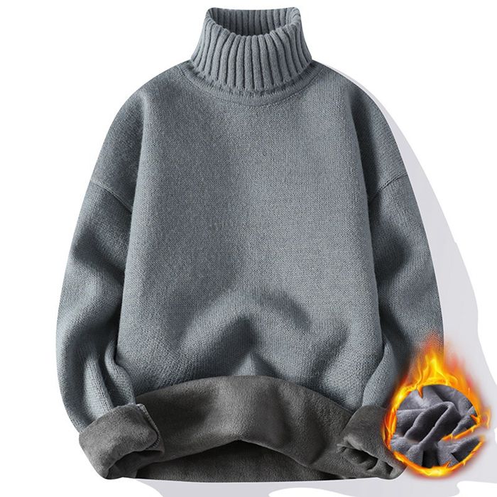 ニットセーター メンズ 裏起毛 ニット セーター タートルネック 厚手 防寒 保温 プルオーバー 暖かい 長袖 無地 ハイネック |  | 02