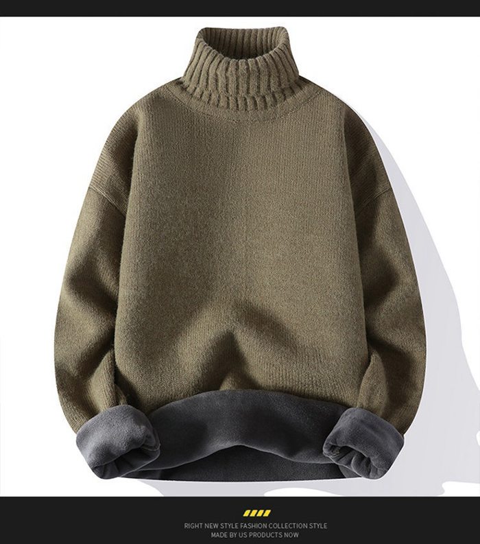 ニットセーター メンズ 裏起毛 ニット セーター タートルネック 厚手 防寒 保温 プルオーバー 暖かい 長袖 無地 ハイネック |  | 08