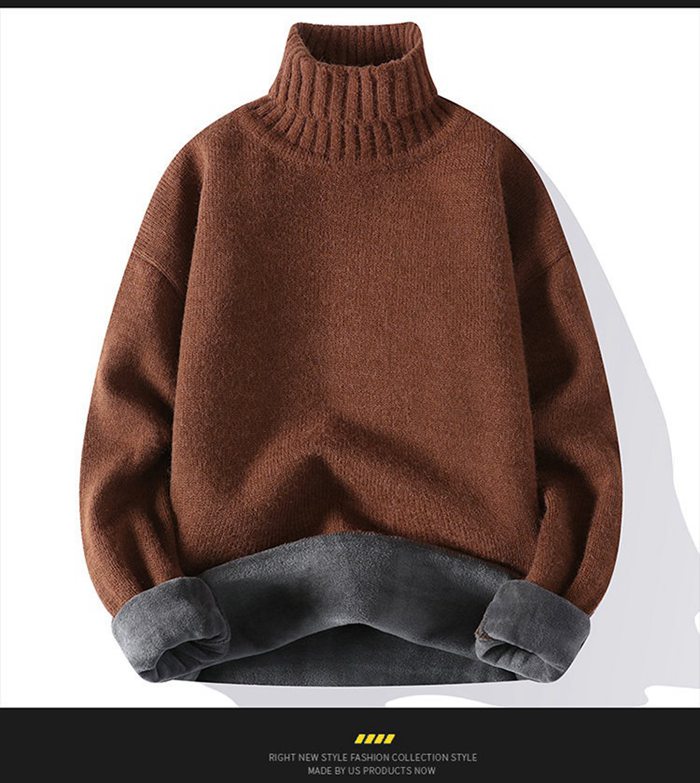 ニットセーター メンズ 裏起毛 ニット セーター タートルネック 厚手 防寒 保温 プルオーバー 暖かい 長袖 無地 ハイネック |  | 11