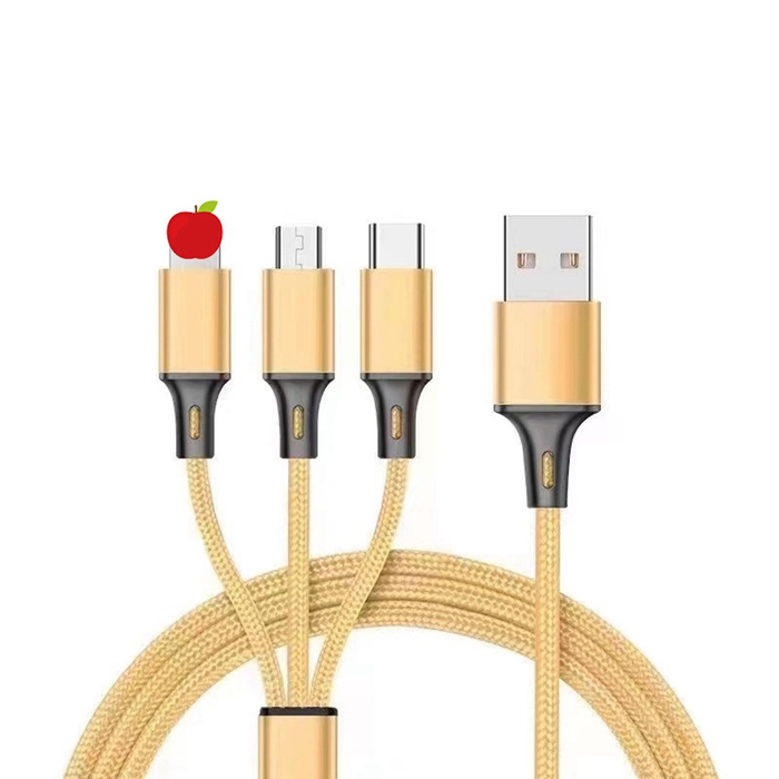 3in1 充電ケーブル usb Android iPhone Type-C ケーブル 3つの