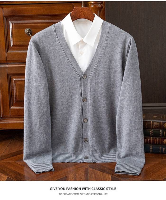 カーディガン メンズ レディース トップス ニット Vネック 男女兼用