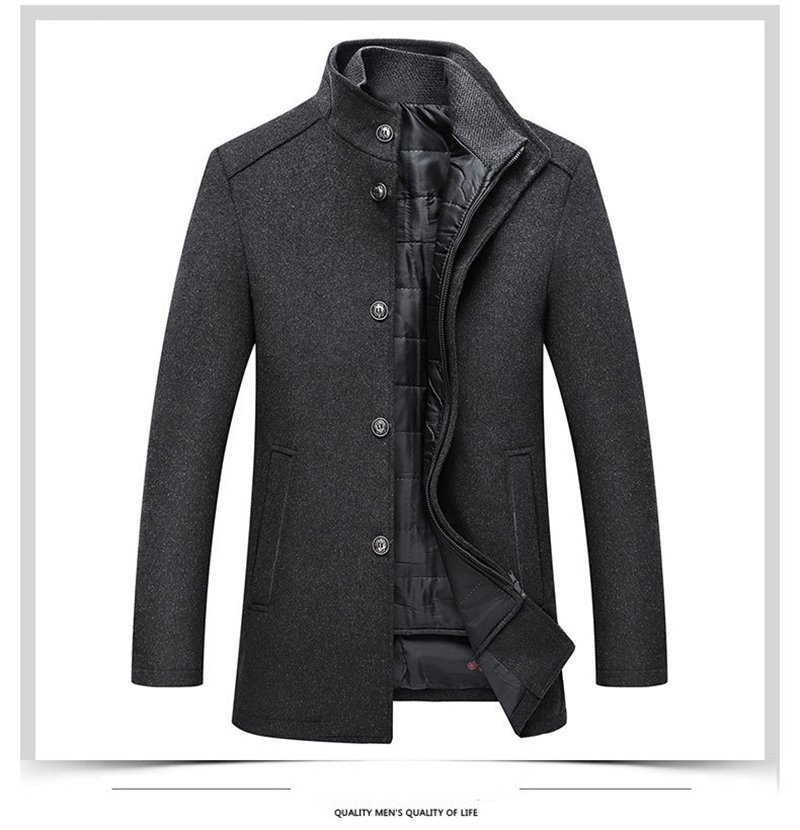 コート ライナー付き 立ち襟 メンズ ラシャ アウター 秋冬 インナー