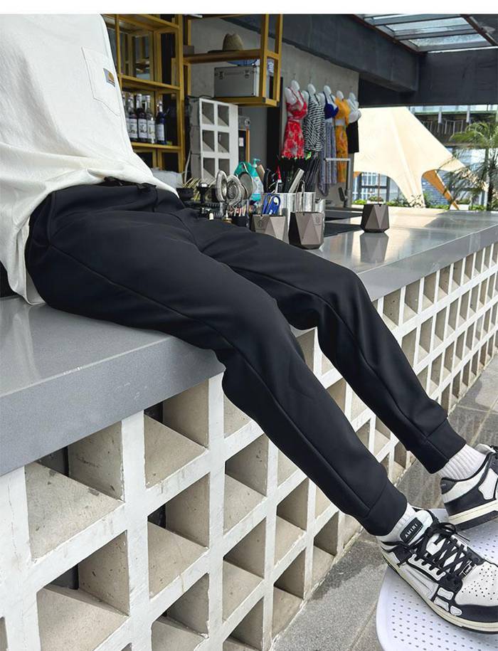 防寒パンツ 裏フリース イージーパンツ 2type裾 ジョガー ストレート