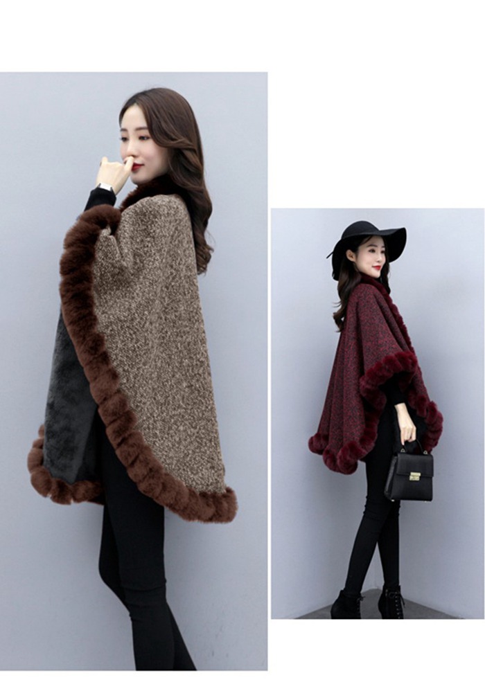 ポンチョコート レディース コート ポンチョ 裏ボア 暖か マント