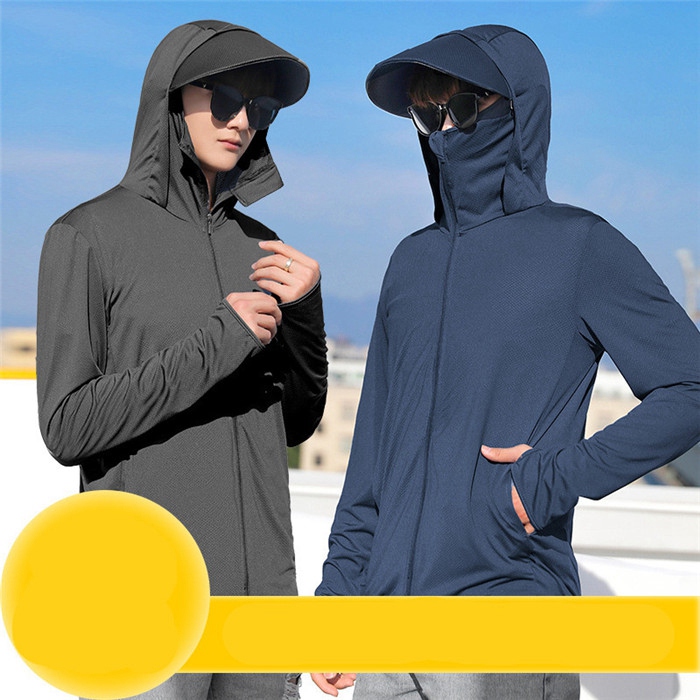 ラッシュガード 接触冷感 メンズ トップス UVカット UPF50 日焼け止め服 ラッシュパーカー UVパーカー パーカー 冷房対策 ライトアウター  涼しい トップス