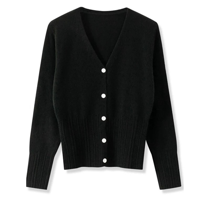 ニットカーディガン Vネック レディース ニット 無地 長袖 配色 薄手 羽織り リブ 切り替え カーディガン 春 秋 冬 トップス