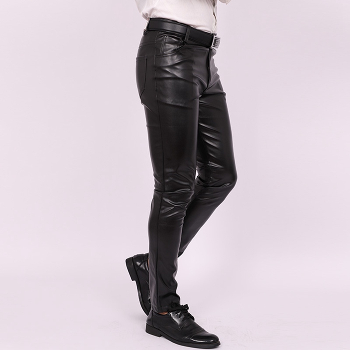 hi lander フェイクレザーパンツ leather cargo pants