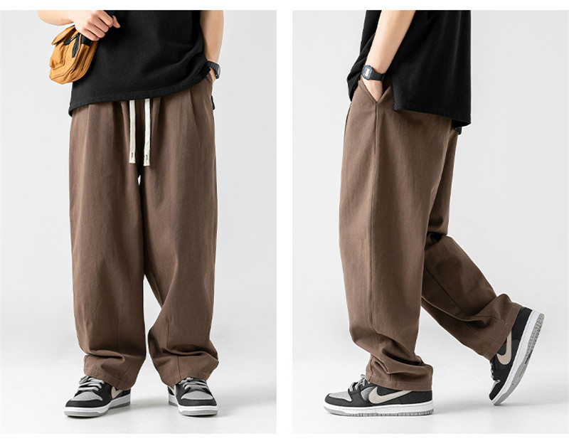 サルエルパンツ ワイドパンツ メンズ ズボン 綿100％ 春 秋サルエル