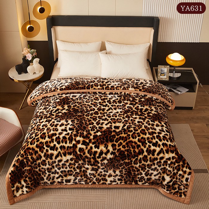 ボリューム毛布 あったか 花柄 柄物 ブランケット 衿付き 2枚合わせ