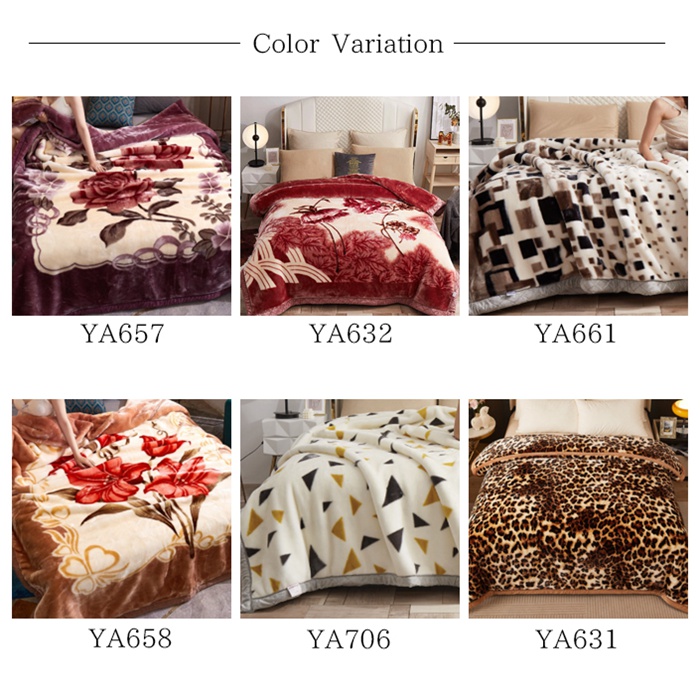 ボリューム毛布 あったか 花柄 柄物 ブランケット 衿付き 2枚合わせ