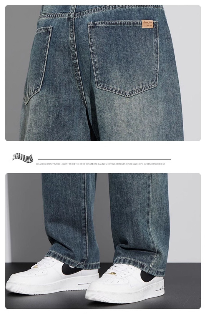 裏起毛 ワイドデニム デニムパンツ 暖か ジーンズ メンズ デニム パンツ 防寒 保温 ゆったり ルーズシルエット ジーパン カジュアル 裏ボア 冬 |  | 03