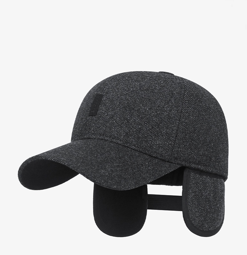 裏起毛キャップ メンズ キャップ 耳当て付き 防寒対策 冬用帽子