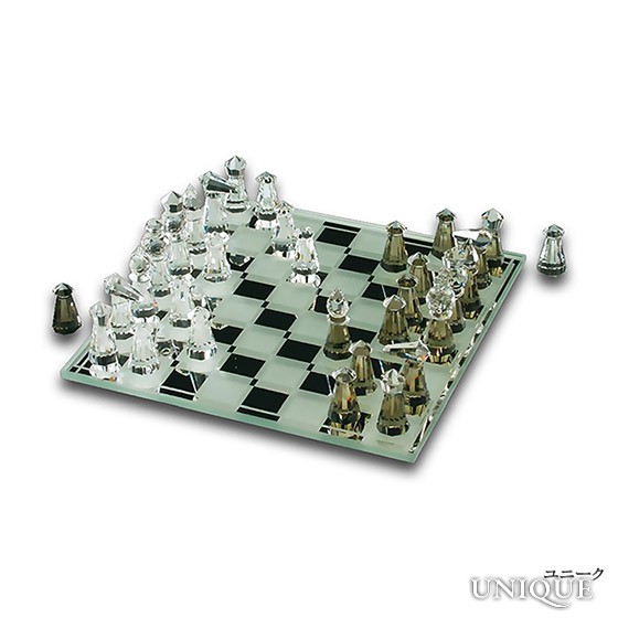 PRECIOSA 【プレシオサ】 クリスタルガラス チェス ☆ Small Chess Set
