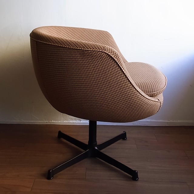 レトロ椅子 1人掛けレトロチェア/千鳥柄ブラウン・モノトーン : UNIROYAL - 通販