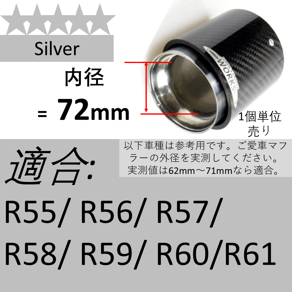 MINI（ミニ） BMW ミニクーパー F54 F55 F56系 R60 R61系カーボン調