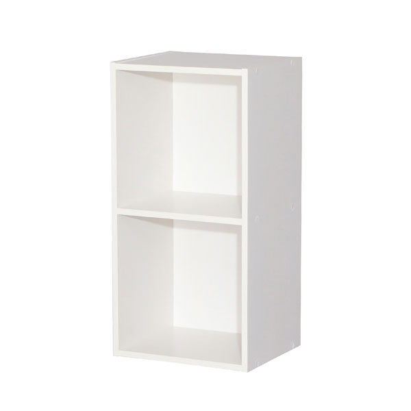 A4ファイルボックス 2段 収納ラック 幅36 奥行29 高さ71cm 縦置き横置きOK 木目調 ホワイト ブラウン | ブランド登録なし | 02