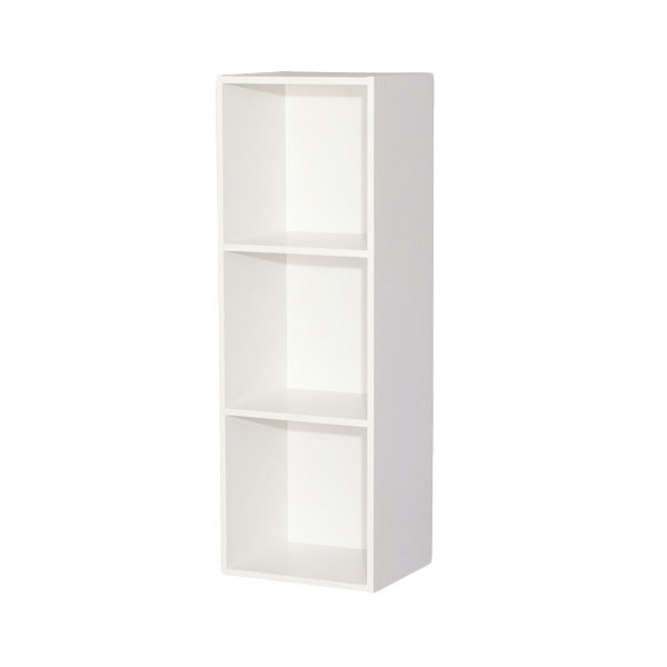 A4ファイル対応 3段収納ラック 幅36 奥行29 高さ105cm 縦横両用 木製