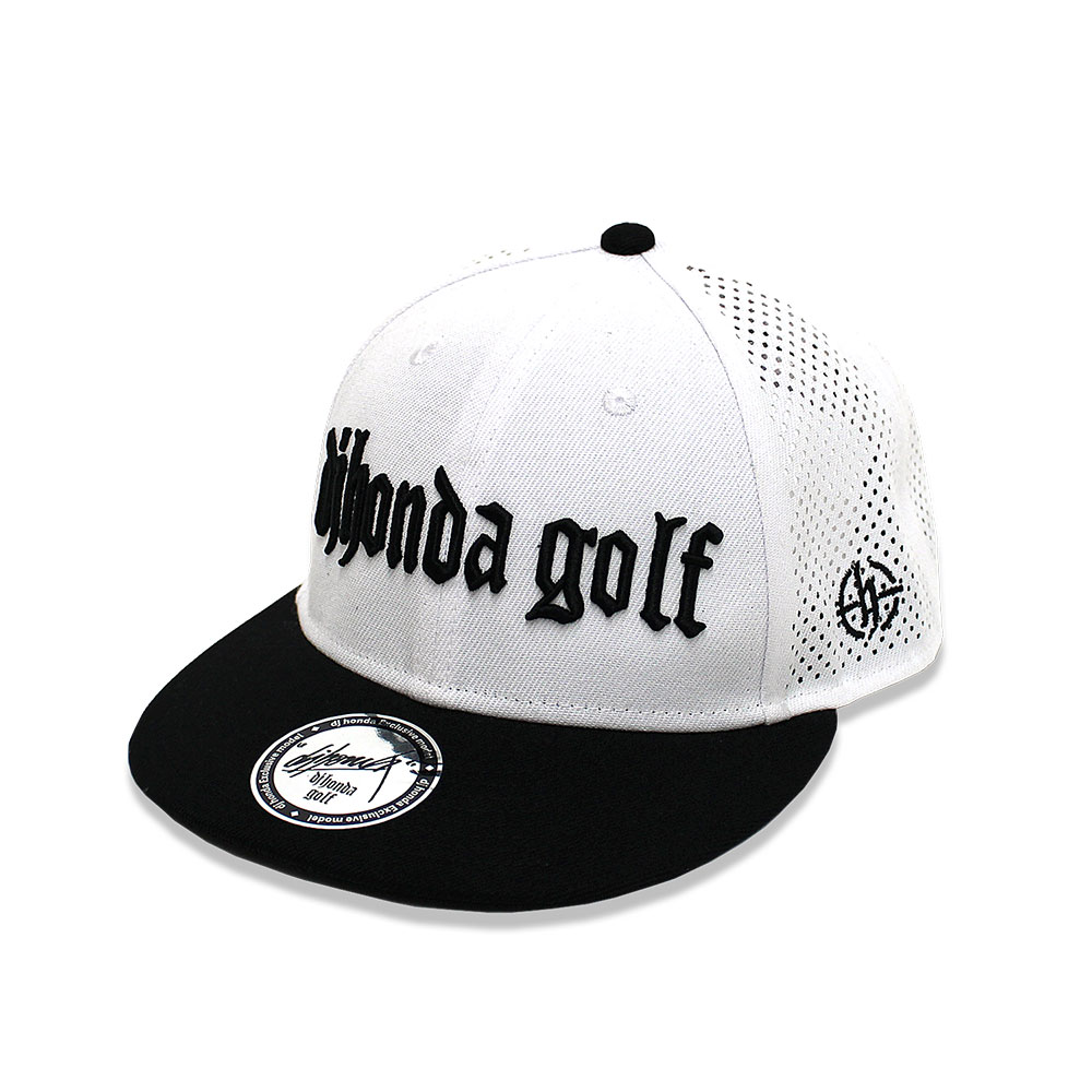 【djhonda golf】 キャップ フラットブリム ロゴ刺繍 メンズ レディース