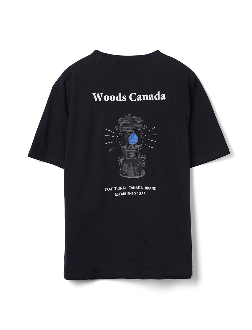WOODS CANADA 公式 Tシャツ ランタン フロントポケット メンズ レディース アウトドア...