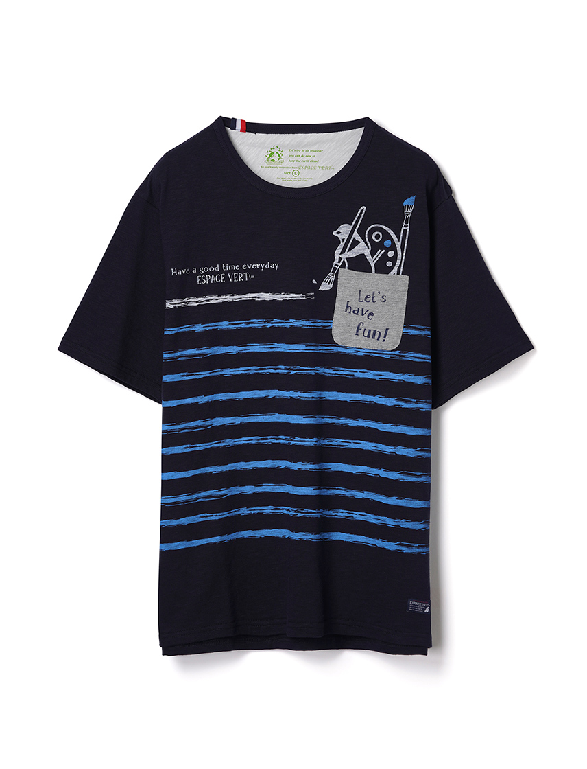 Tシャツ メンズ レディース ペインターペンギンポケット ESPACE VERT