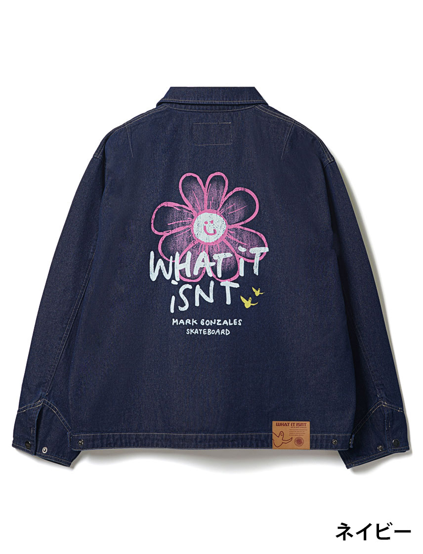 マークゴンザレス　デニムジャケット　Lサイズ Mark Gonzales デニムジャケット gジャン MARK GONZALES ARTWORK