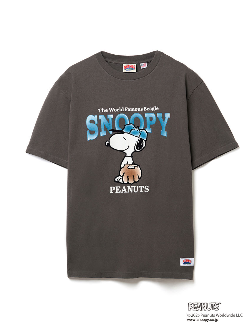 スヌーピー シルクスクリーン ★ベースボール NUTMEG ナツメグ PEANUTS BASEBALL Tシャツ スヌーピー SNOOPY 野球