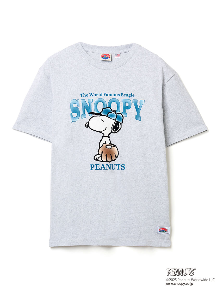 NUTMEG ナツメグ PEANUTS BASEBALL Tシャツ スヌーピー SNOOPY 野球