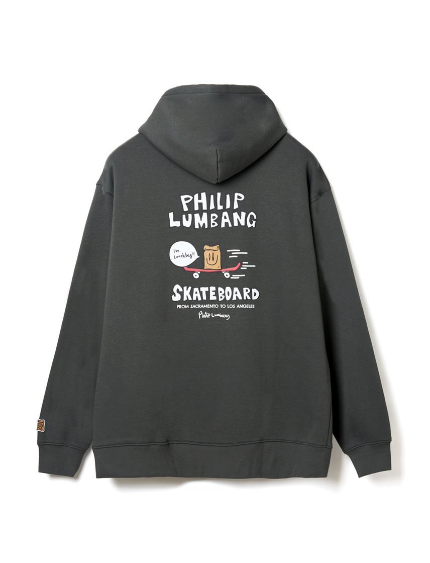Philip Lumbang 公式 裏起毛パーカー Lunch Bag リラックスFIT フィリップランバン ストリート メンズ レディース