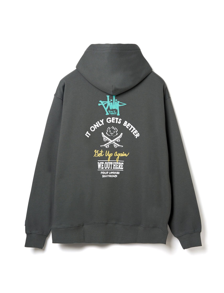 Philip Lumbang 公式 裏起毛パーカー Mix Logo リラックスFIT