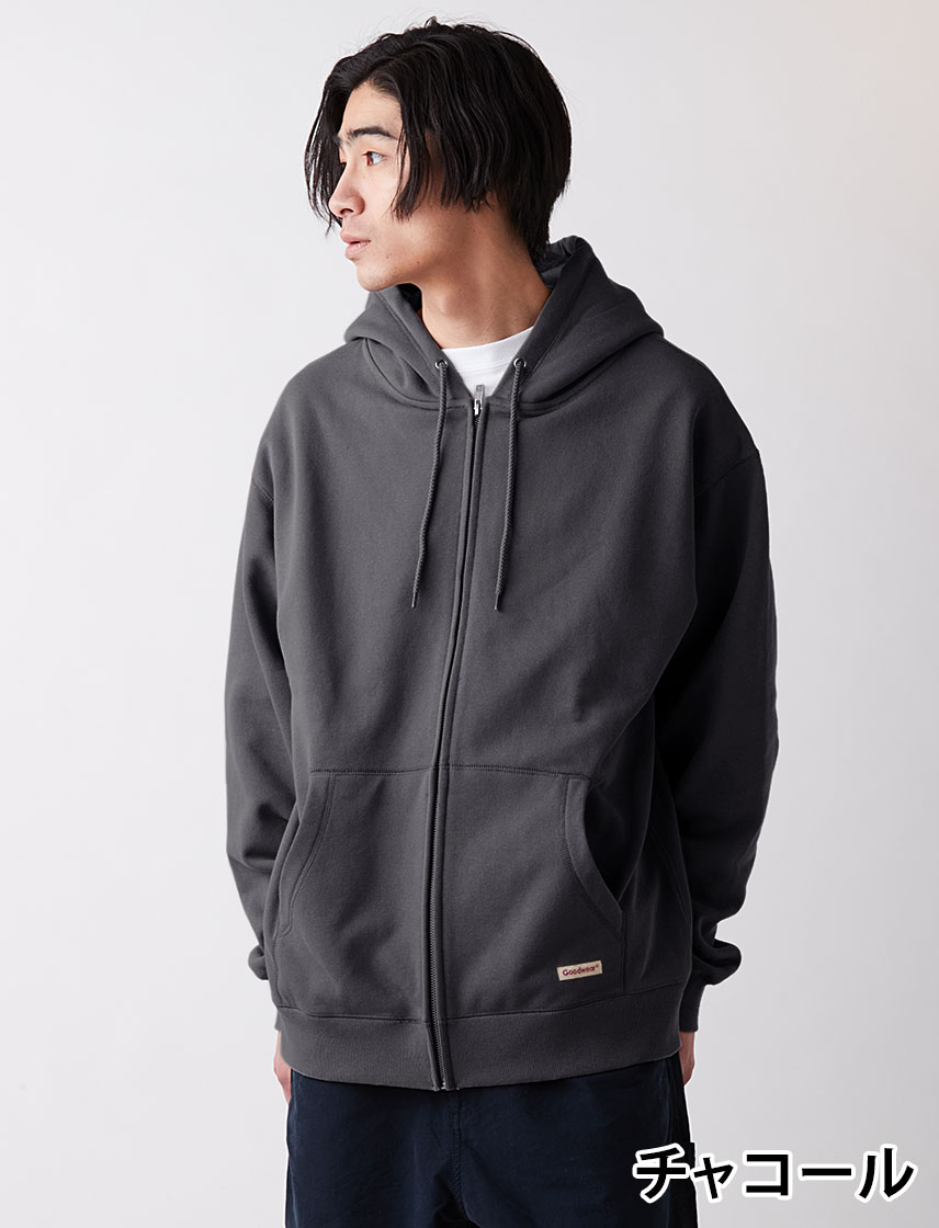 Goodwear 公式 BIGパーカー メンズ レディース ZIP USAコットン 無地