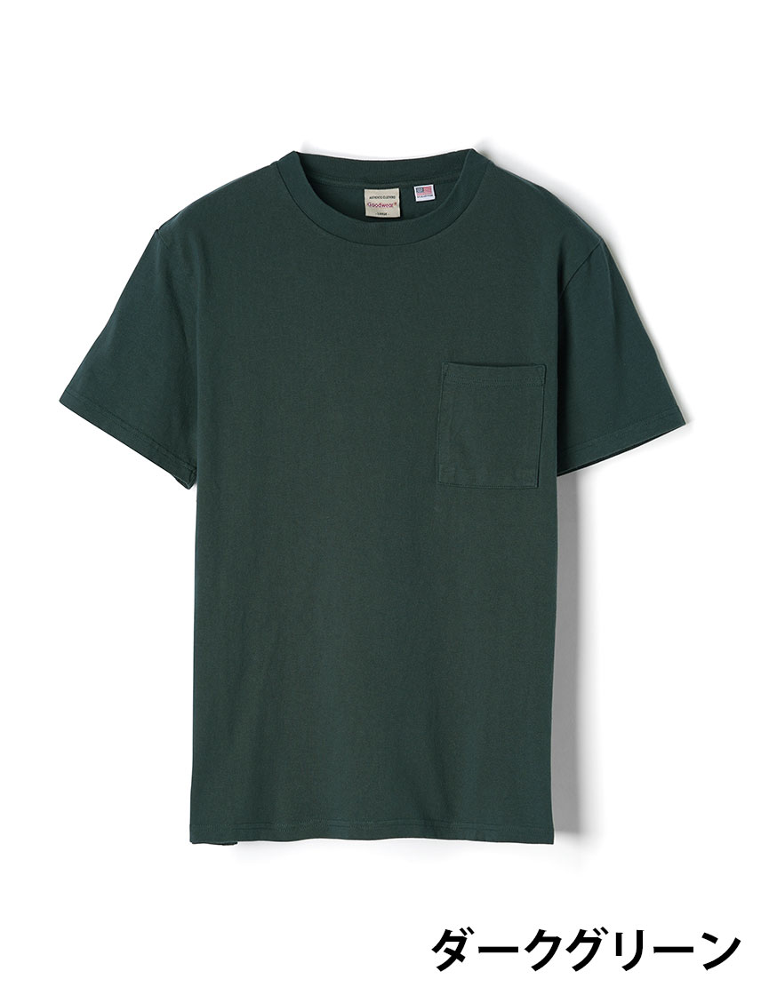 Goodwear 公式 Tシャツ メンズ レディース ヘビーウェイト USAコットン 無地 ポケット ベーシック クルーネック 7.6オンス｜united-japan｜16