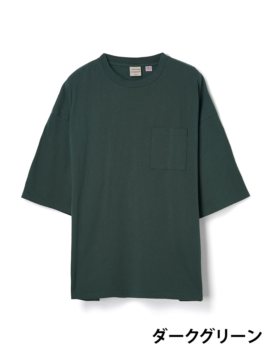 Goodwear 公式 スーパーBIGTシャツ メンズ レディース 7.6オンス USAコットン 無地 ポケット｜united-japan｜14