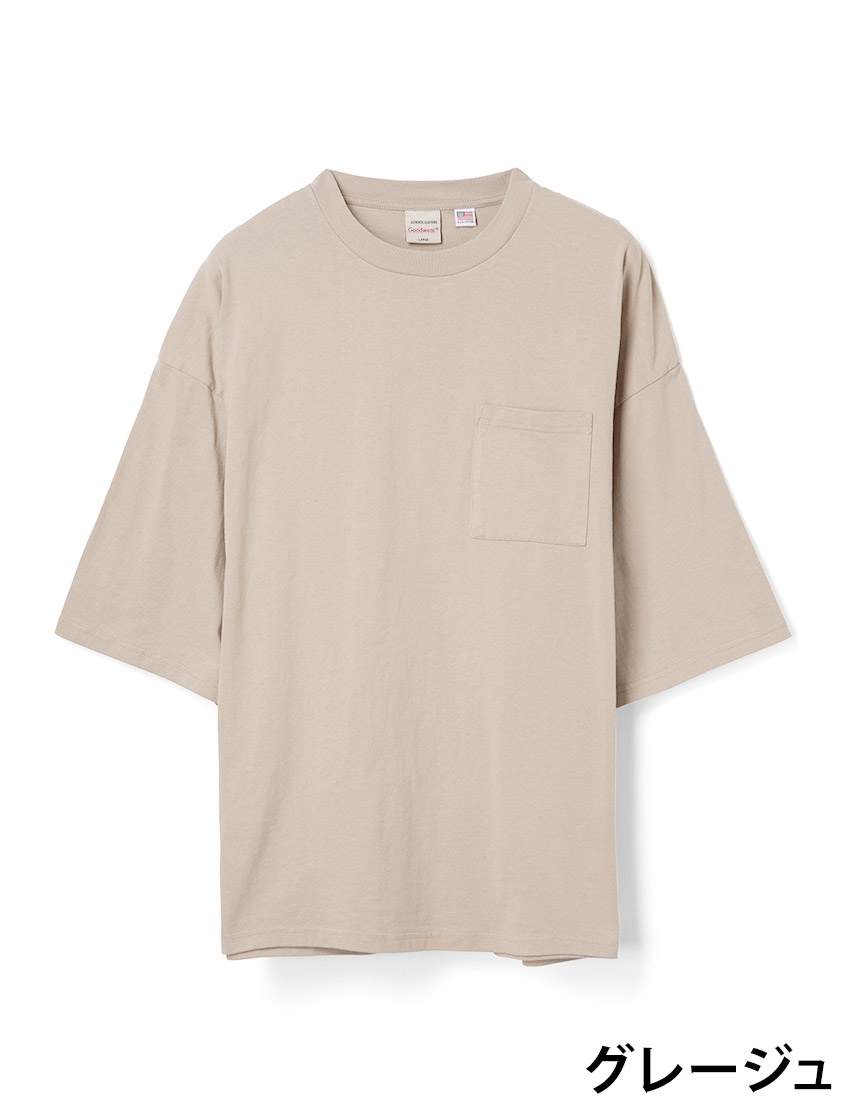 Goodwear 公式 スーパーBIGTシャツ メンズ レディース 7.6オンス USAコットン 無地 ポケット｜united-japan｜10