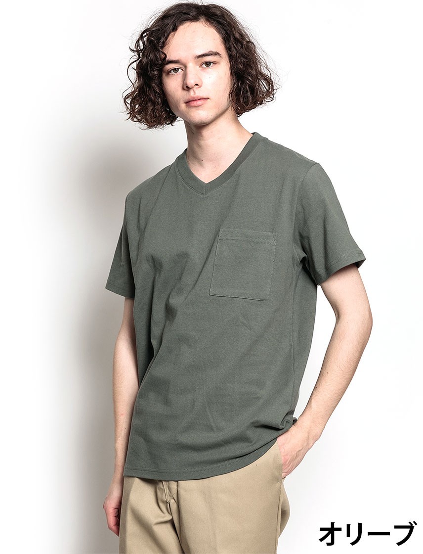 Goodwear 公式 Tシャツ メンズ レディース 7.6オンス USAコットン 無地 ポケット Vネック｜united-japan｜07