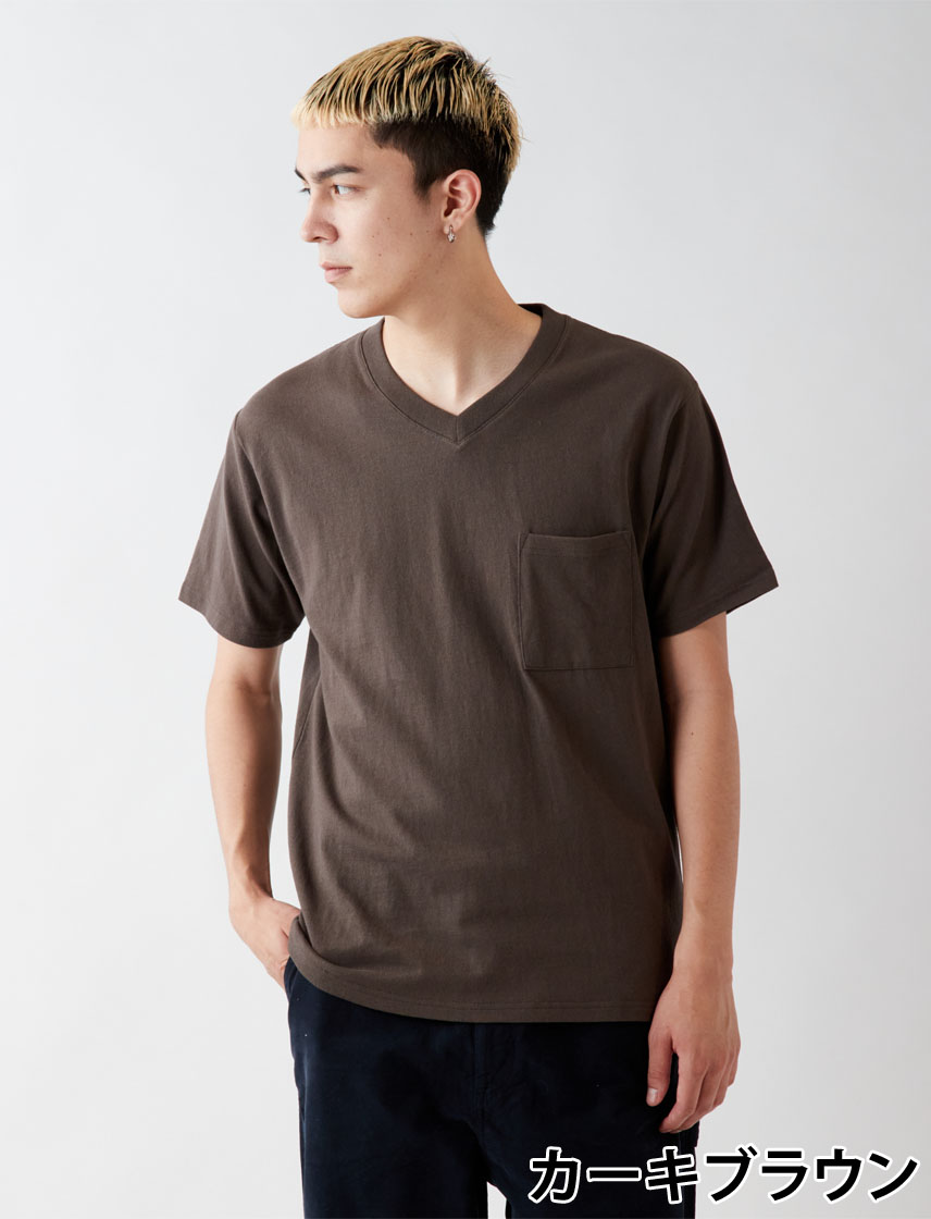 Goodwear 公式 Tシャツ メンズ レディース 7.6オンス USAコットン 無地 ポケット Vネック｜united-japan｜11