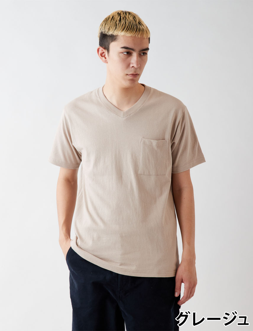 Goodwear 公式 Tシャツ メンズ レディース 7.6オンス USAコットン 無地 ポケット Vネック｜united-japan｜12