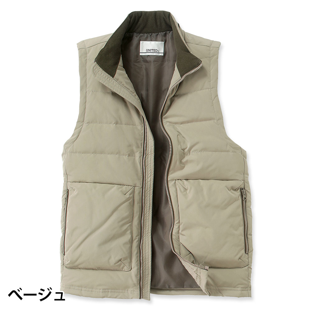 ライトダウンベスト 撥水 フィルパワー700 インナーダウン アウター