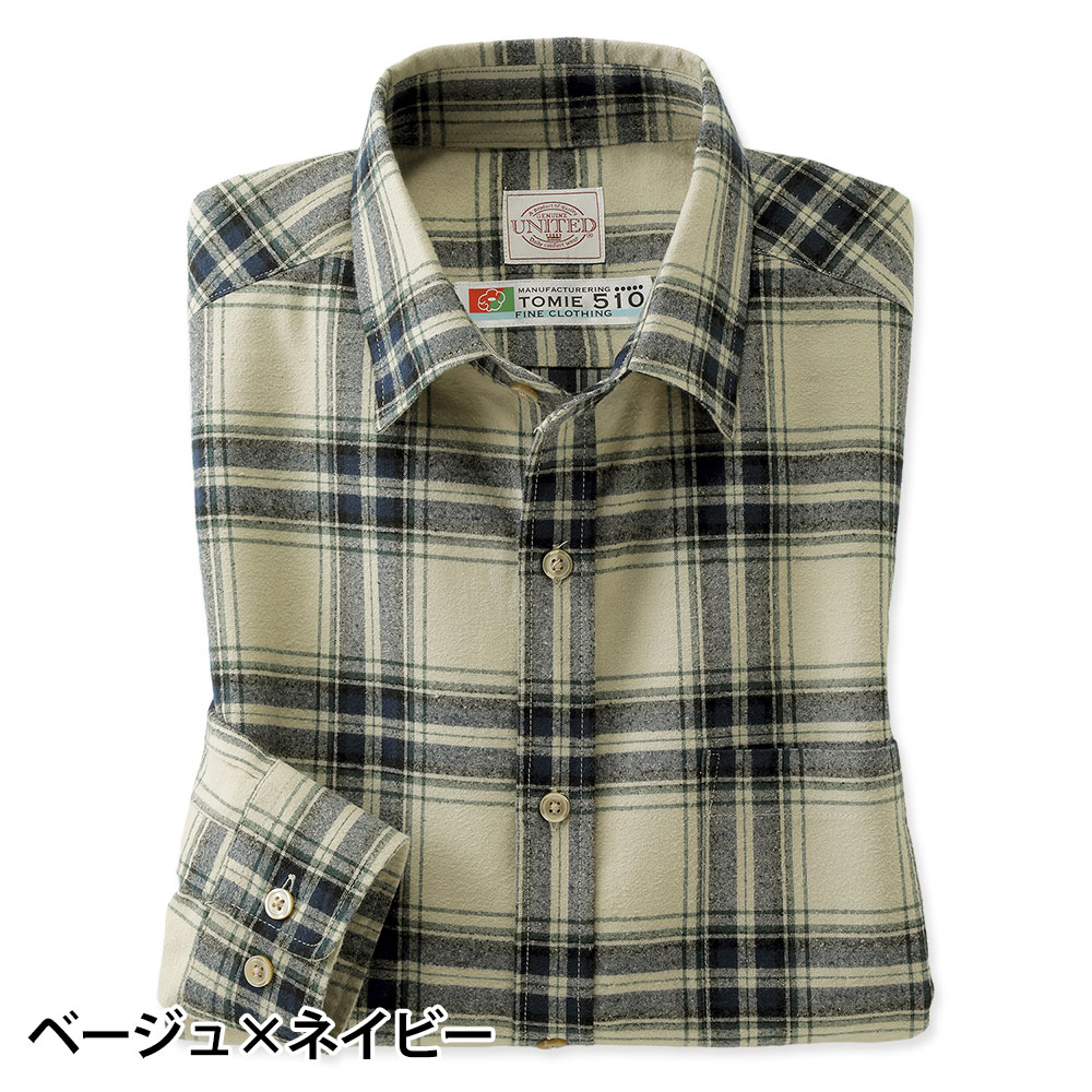日本製 富江工房 霞起毛ネルシャツ メンズ シニア 誕生日 父の日