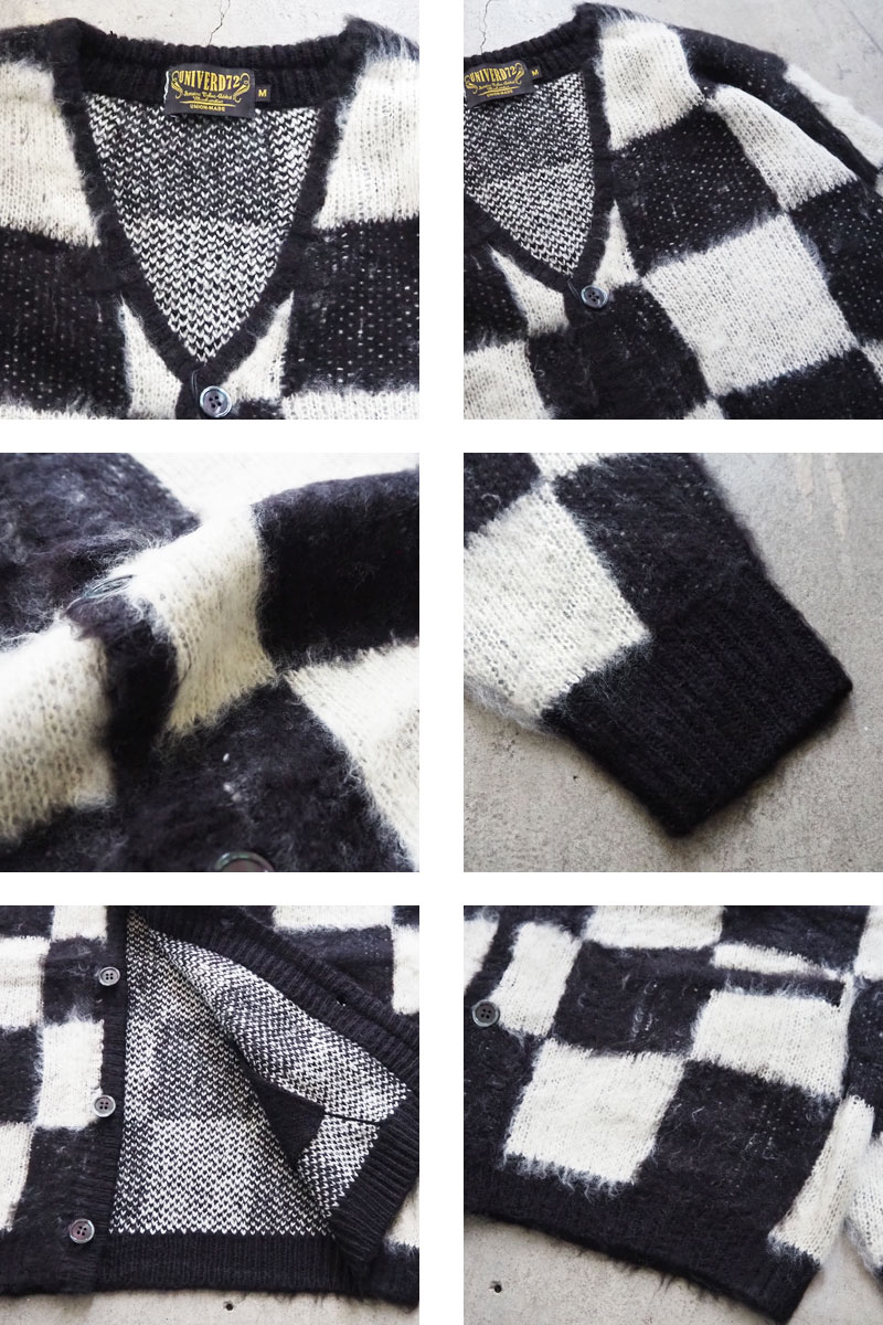 ユニバード72 カーディガン メンズ UNIVERD72 モヘアタッチ 起毛