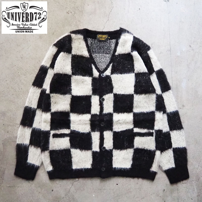 ユニバード72 カーディガン メンズ UNIVERD72 モヘアタッチ 起毛