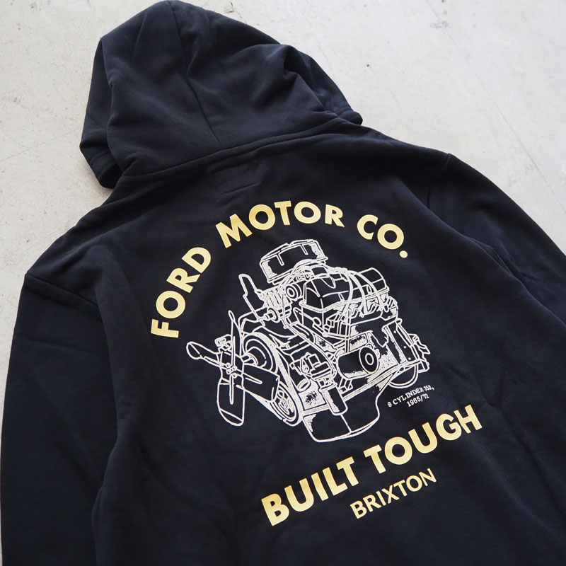 【未使用】BRIXTON ブリクストン バックロゴ入り パーカー M グリーン BRIXTON（ブリクストン） FORD フォード パーカー コラボ プルオーバー
