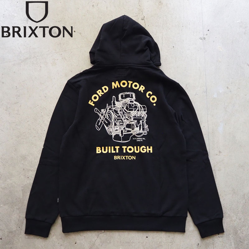 【未使用】BRIXTON ブリクストン バックロゴ入り パーカー M グリーン BRIXTON（ブリクストン） FORD フォード パーカー コラボ プルオーバー