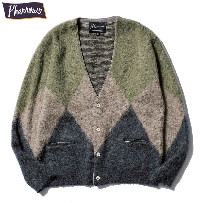Pherrow's（フェローズ） カーディガン メンズ PHERROW'S 24W-PMSC1