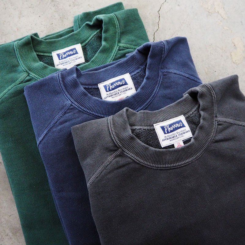 Pherrow's（フェローズ） トレーナー メンズ 無地 ミニ裏毛 ラグラン