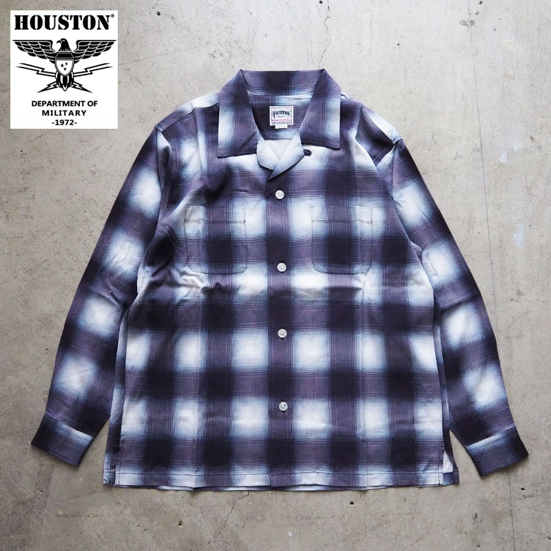 HOUSTON（ヒューストン） シャツ HOUSTON OMBRE L/S CHECK SHIRT 41188