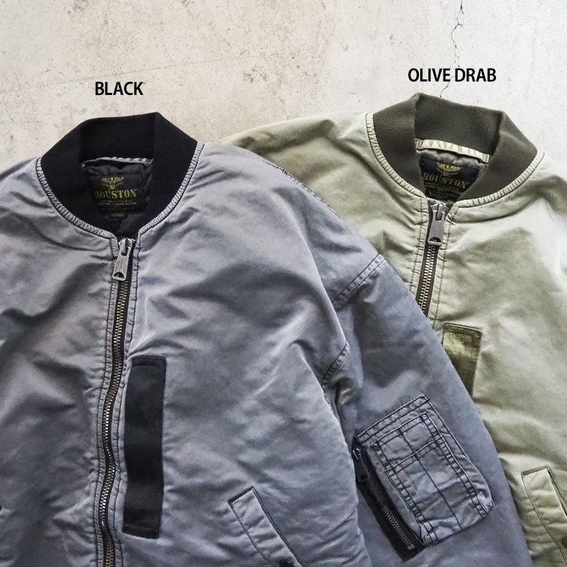 HOUSTON（ヒューストン） ジャケット MA1 メンズ ピグメントダイ
