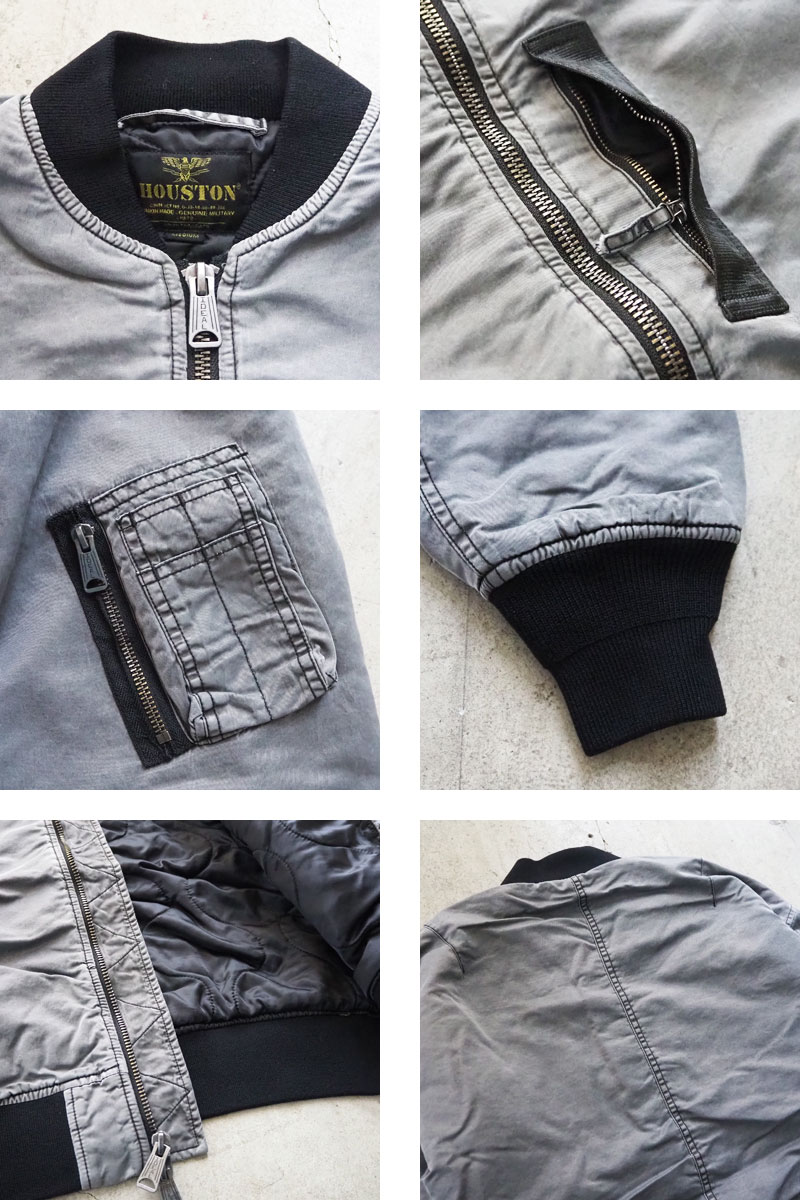 HOUSTON（ヒューストン） ジャケット MA1 メンズ ピグメントダイ