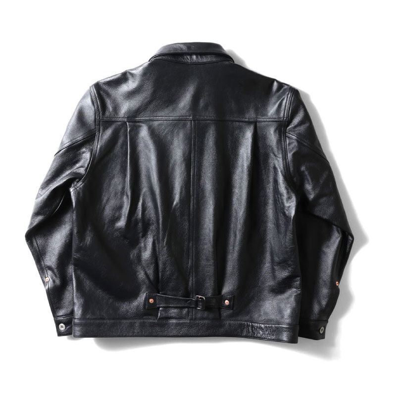 ヒューストン牛革レザージャケット HOUSTON（ヒューストン） レザージャケット メンズ 本革 カウレザー