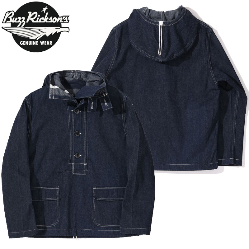 BUZZ RICKSON'S デニムフードジャケット バズリクソンズ デニム ジャケット BUZZ RICKSON'S プルオーバー